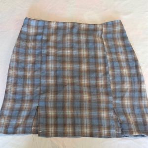Mini plaid light blue skirt